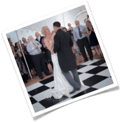 Wedding couple having their first dance